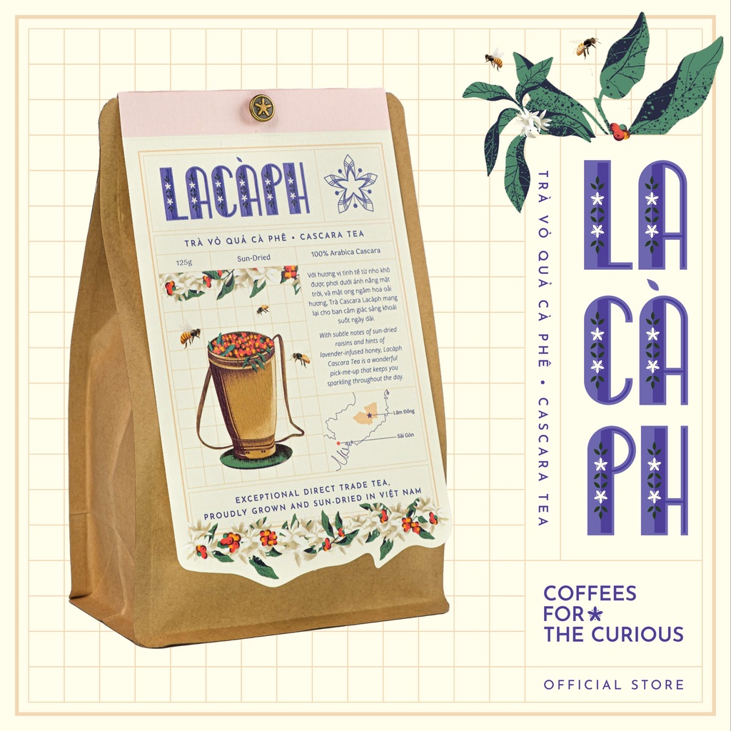 Trà vỏ quả cà phê Trà Lacàph Cascara 125g