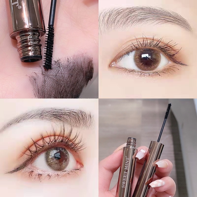 Mascara Sợi Tơ Sweet Mint 4D Màu Đen Làm Dày Và Cong Mi Chống Nước Lâu Trôi