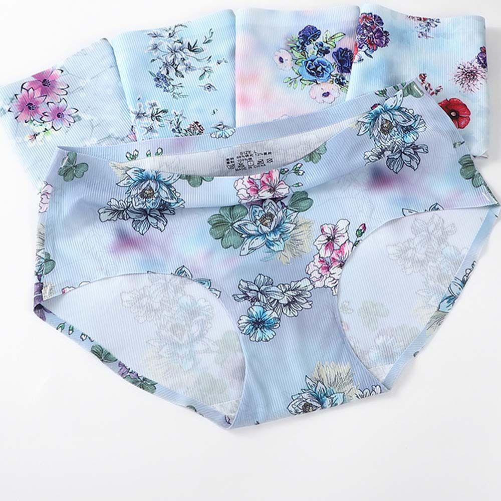 Quần Lót Cotton Lụa Họa Tiết Hoa Hồng Phong Cách Hàn Quốc Cho Nữ