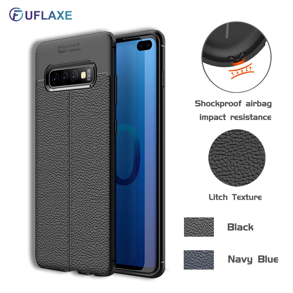 Ốp điện thoại Uflaxe silicon mềm chống sốc kiểu doanh nhân cho Samsung S9 S10 Plus Lite S10e Galaxy S8 Plus S7 Edge