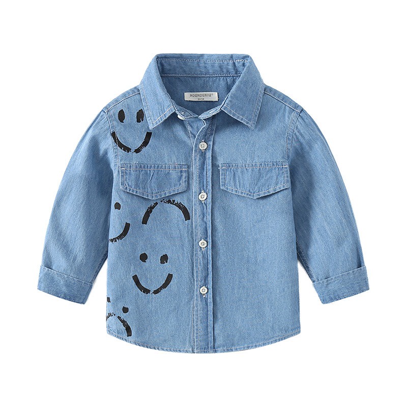 Áo sơ mi bò size đại cho bé trai 9 tuổi  ✨Áo bé trai đi học đi chơi 20kg 25kg 30kg 35kg 40kg