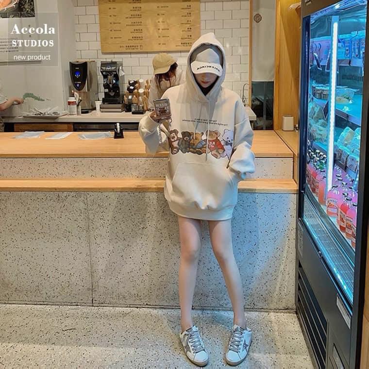 Áo nỉ 2 màu in gia đình gấu | BigBuy360 - bigbuy360.vn