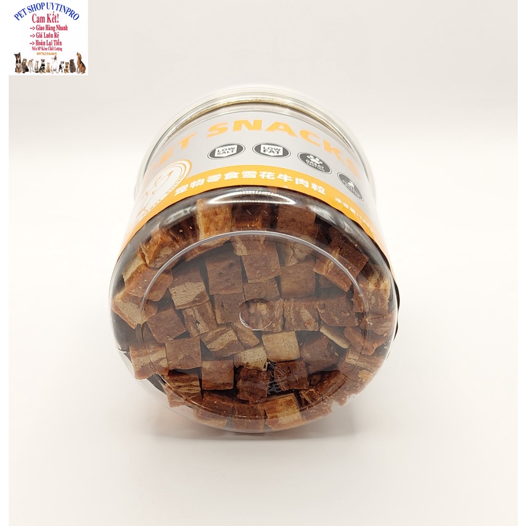 Bánh thưởng cho Chó dạng viên Pet Snacks Hộp 180g Thơm ngon, Giúp bổ sung dinh dưỡng, Vitamin, Tăng sức đề kháng