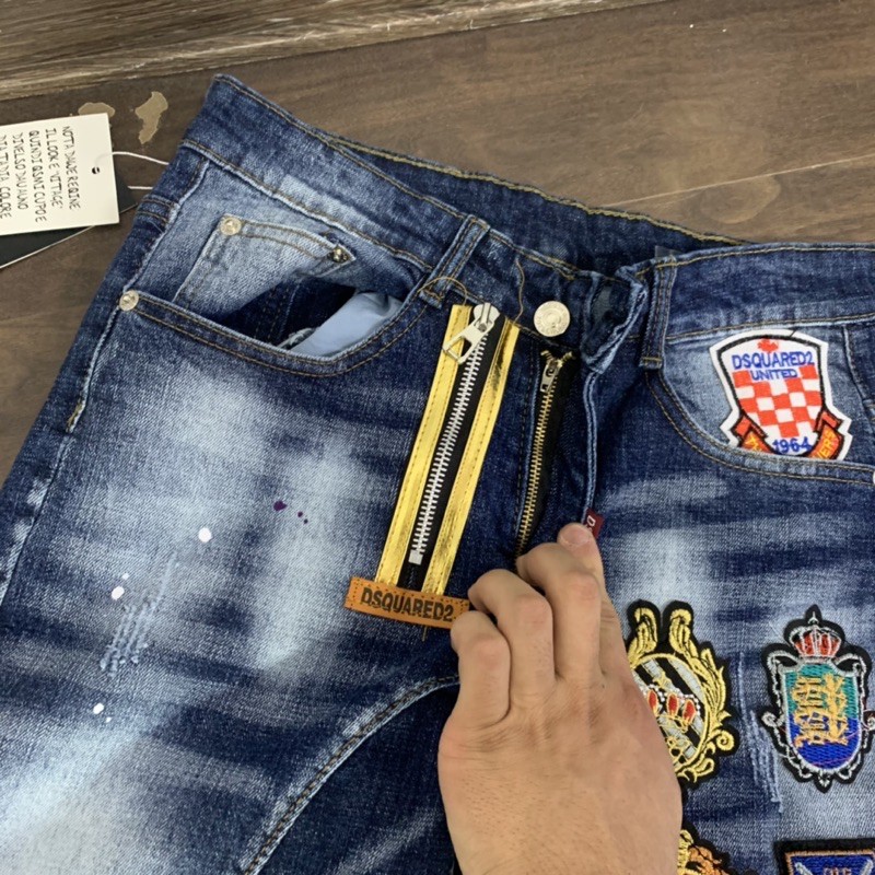 Quần bò dài nam thêu mác logo khoá vàng cực đỉnh | BigBuy360 - bigbuy360.vn