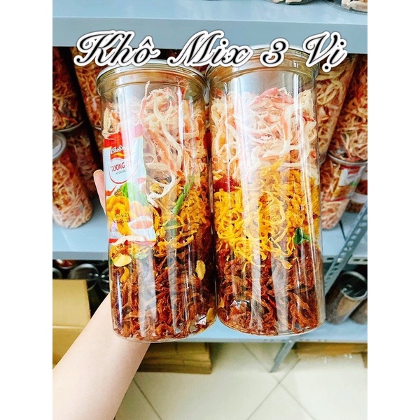 Khô Mix 3 Vị 300g ( Gà - Heo - Mực) , (Gà - Gà - Heo ) Đồ Ăn Vặt Kim Lê Food Hà Nội | BigBuy360 - bigbuy360.vn