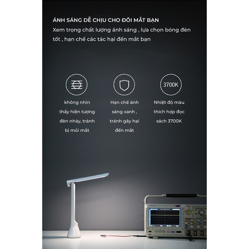 Đèn bàn LED Xiaomi Yeelight (đỏ / trắng gấp gọn, đèn thông minh đọc sách, bảo vệ mắt, sạc pin, YTD11YL, SHS Vietnam