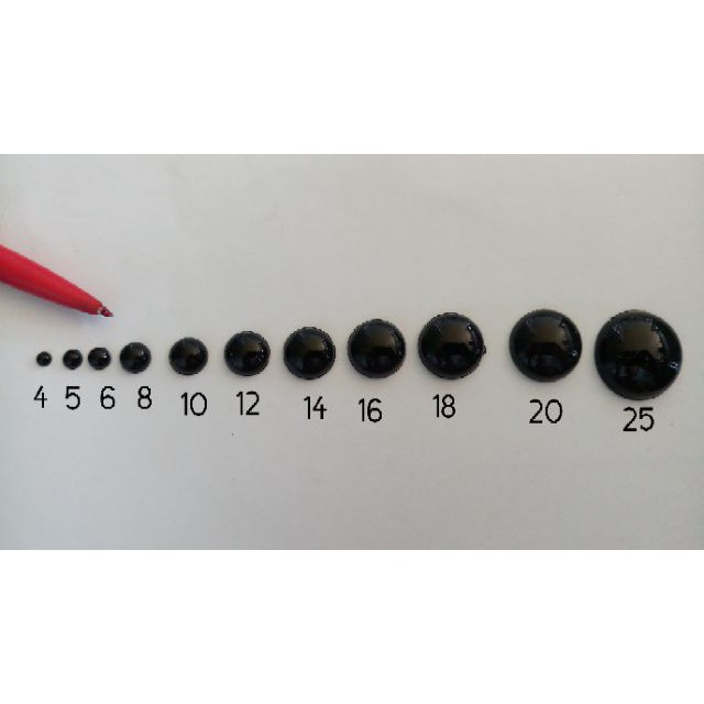 Mắt thú dán nhiều kích thước