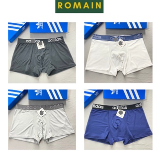 Quần boxer nam thun lạnh cao cấp combo 4 cái, sịp nam boxer cao cấp kháng khuẩn add