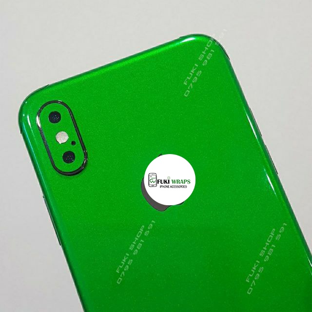 Tấm dán Skin Xanh lá Bóng Dành cho 5 6 7 6plus 7plus 8plus X XR XSMAX 11 PRO MAX 12 PRO MAX
