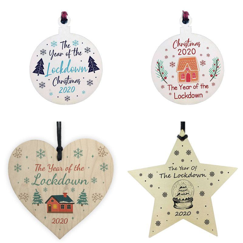 Bộ Miếng Gỗ Treo Trang Trí Năm Mới 2020