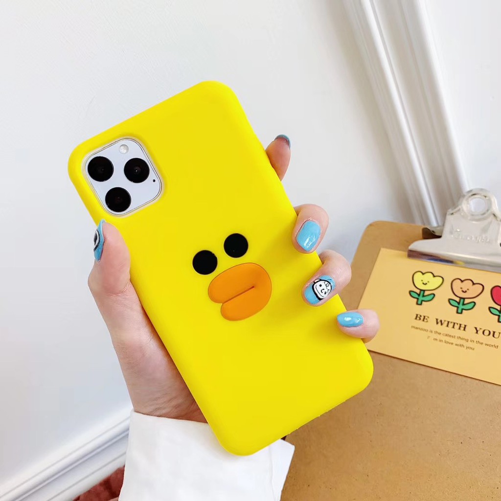 Line friends Ốp Điện Thoại Silicon Chống Sốc Hình Gấu Nâu 3d Cho iphone 13 12pro 11pm 678plus se2 xr xsm