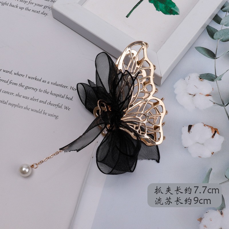 Dây buộc tóc đính ngọc trai và tua rua