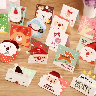 combo  20 thiệp giáng sinh kèm bì giấy