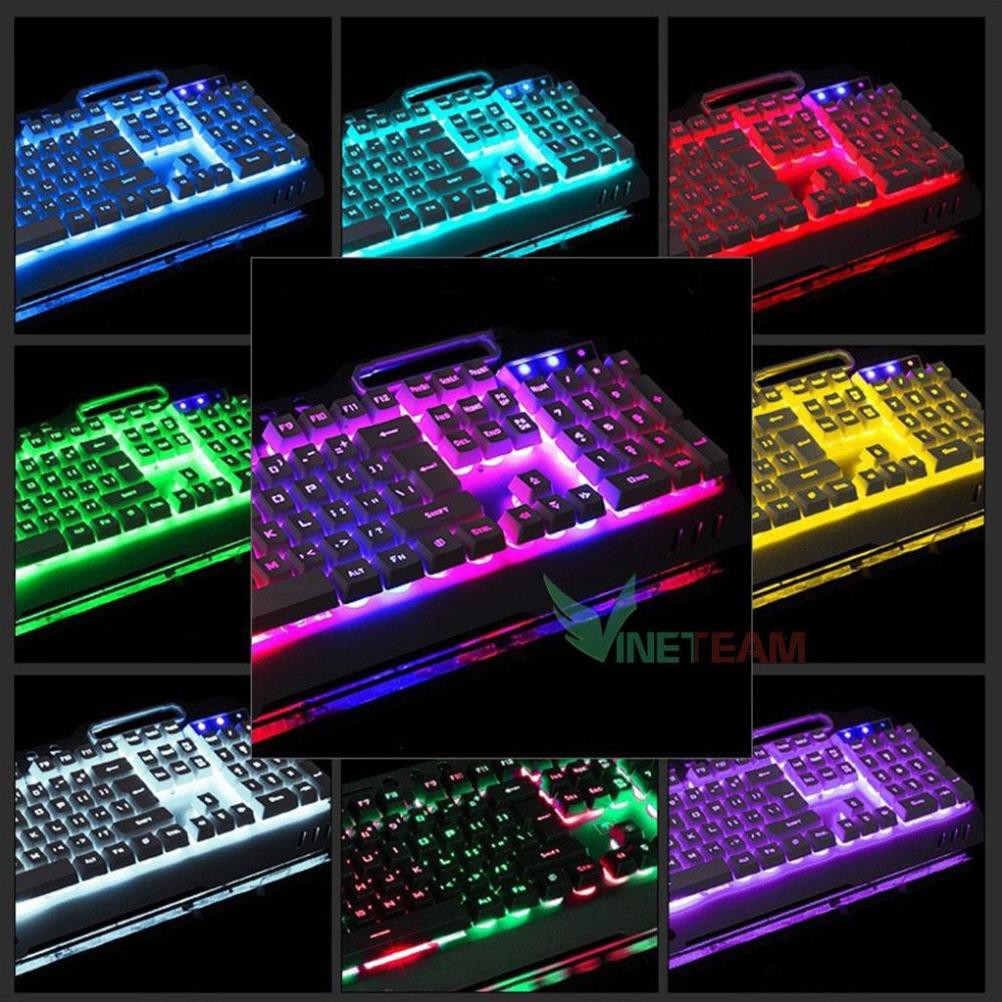 Bàn Phím Gaming K618 Super Pro New 2020 Led Đổi Màu 10 Chế Độ Led Khác Nhau Ngang Phím Cơ -dc4029