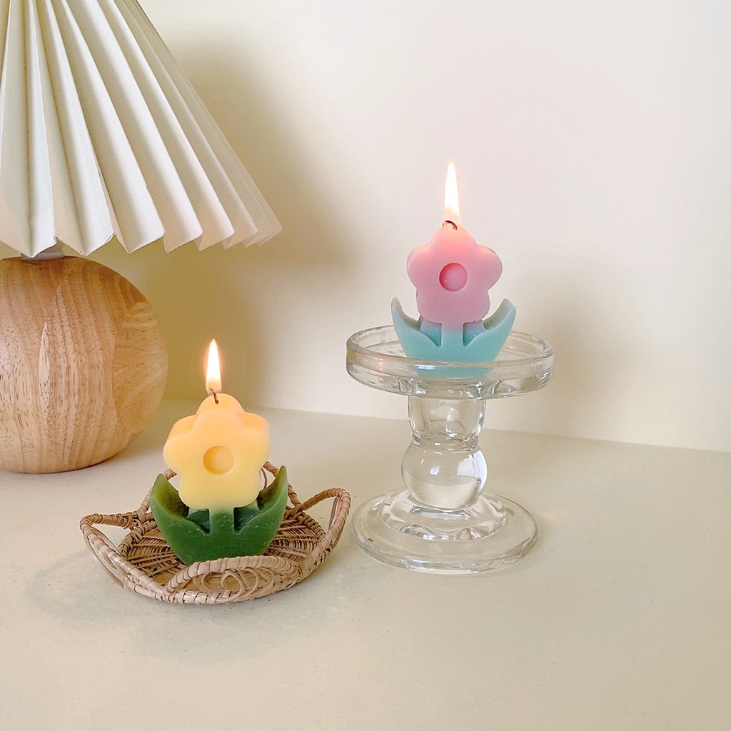 Nến Thơm Scented Candles Hình Cây Hoa và Dâu Trang Trí Decor