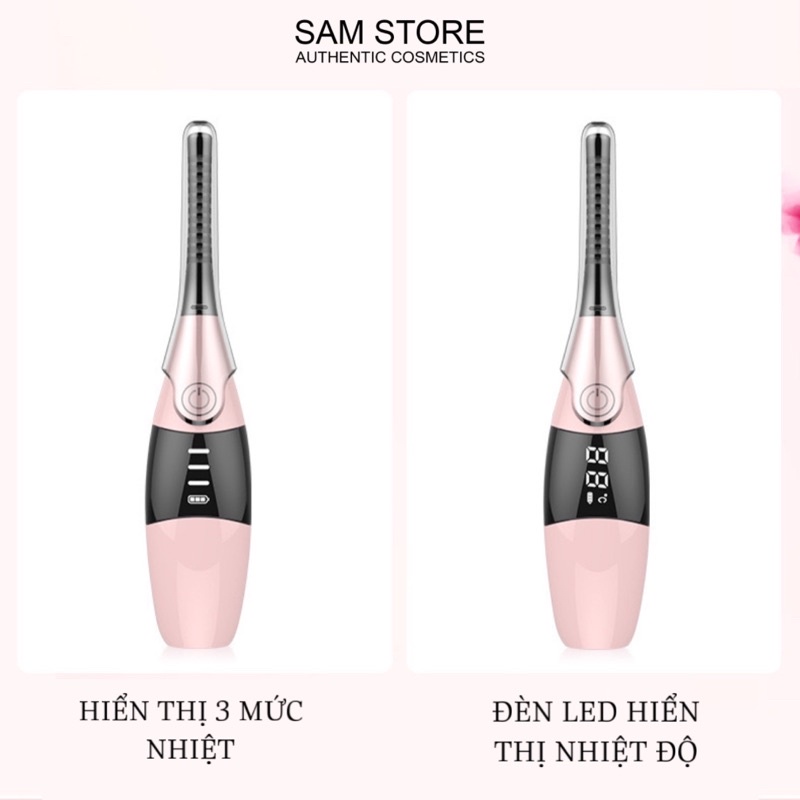 Máy uốn mi nhiệt HEATED EYELASH CURLER giúp làm cong mi dễ dàng, giữ mi cong cả ngày kèm dây sạc điện