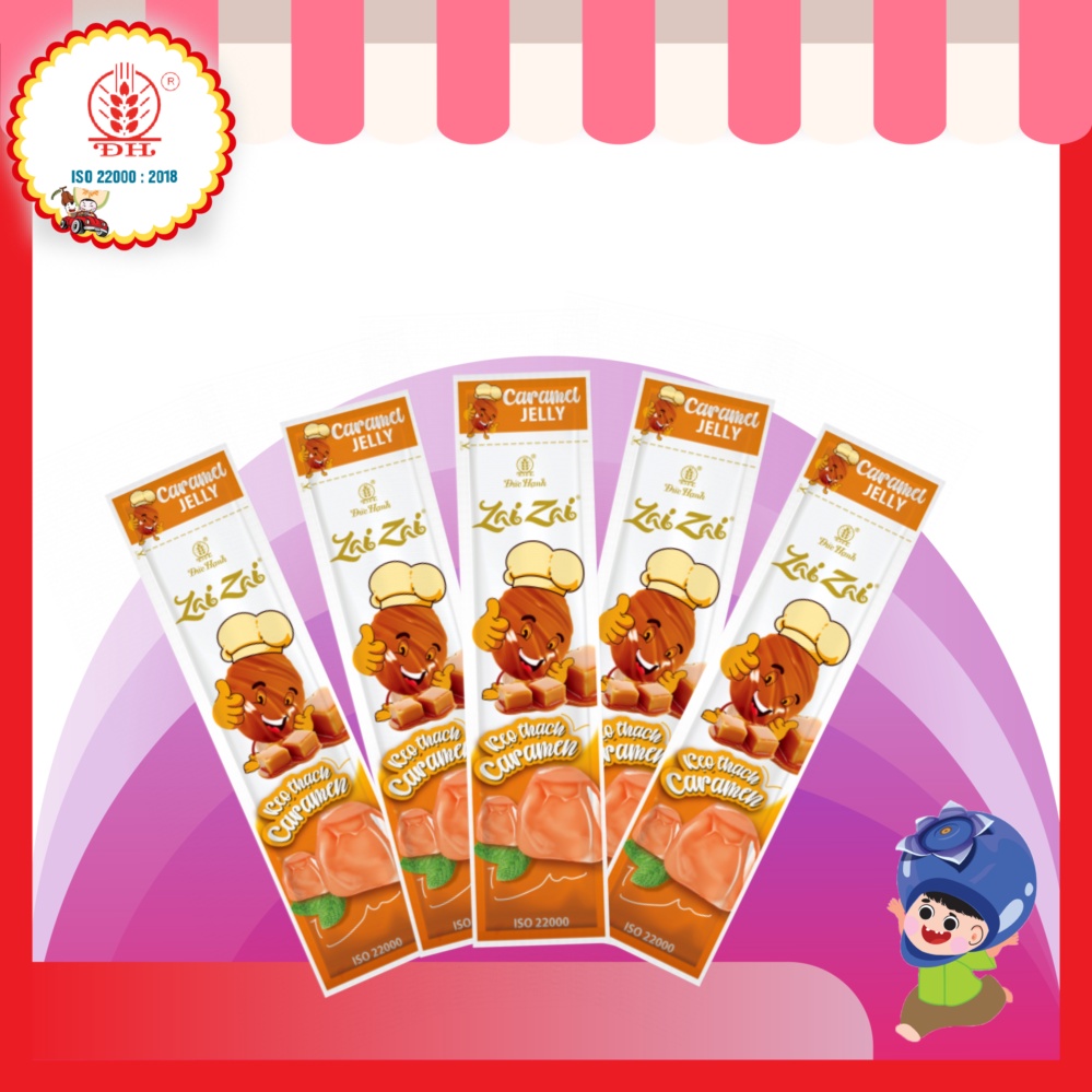 [ Ăn ngon mát ] Kẹo thạch Zaizai vị trà sữa trân châu plus/ vị Caramen gói 320g ăn đã nghiền