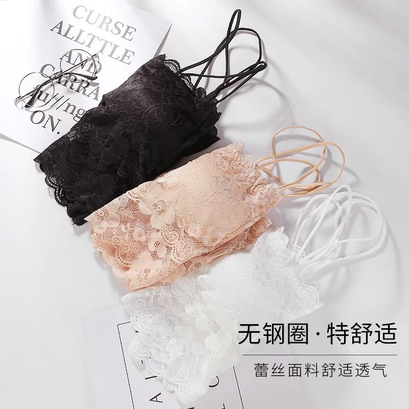 Áo Lót Ren Dạng Ống Có Mút Nâng Ngực Sau Lưng Quyến Rũ Dành Cho Nữ