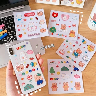 Sticker dán hộp trang tri bạn học kệ đựng đồ siêu đẹp