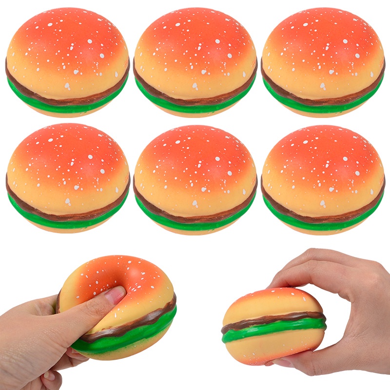 Đồ Chơi Squishy Hình Bánh Hamburger Hoạt Hình Phong Cách Nhật Hàn Độc Đáo