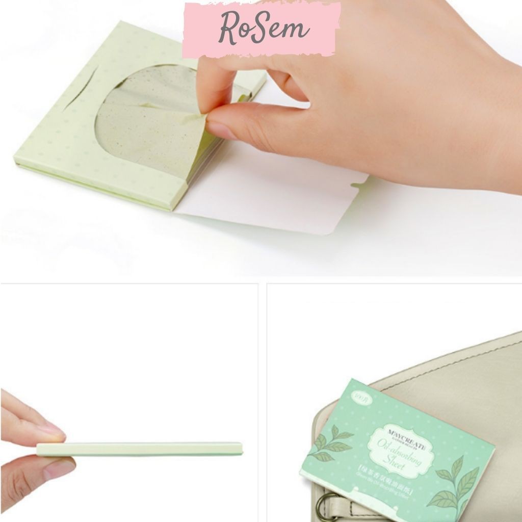 Giấy thấm dầu 100 tờ giúp thấm hút dầu, bã nhờn trên da