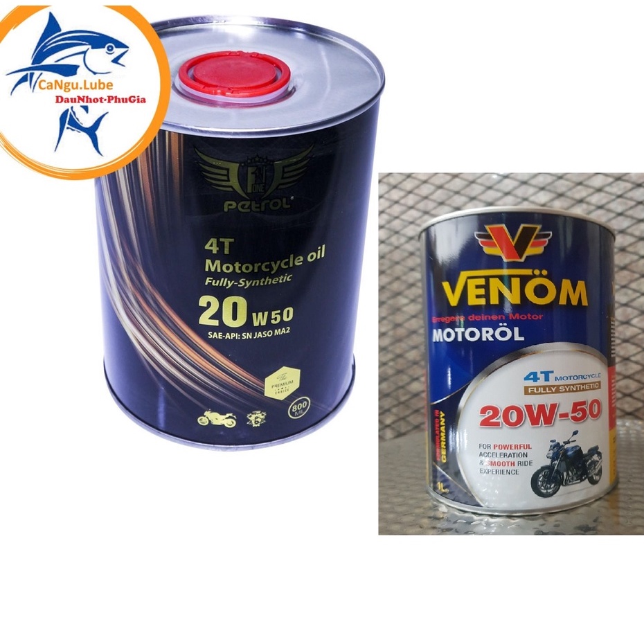 Nhớt xe côn tay-xe máy petrol 20W50, nhớt tổng hợp cho xe máy petrol 20W50 chống gào máy hiệu quả
