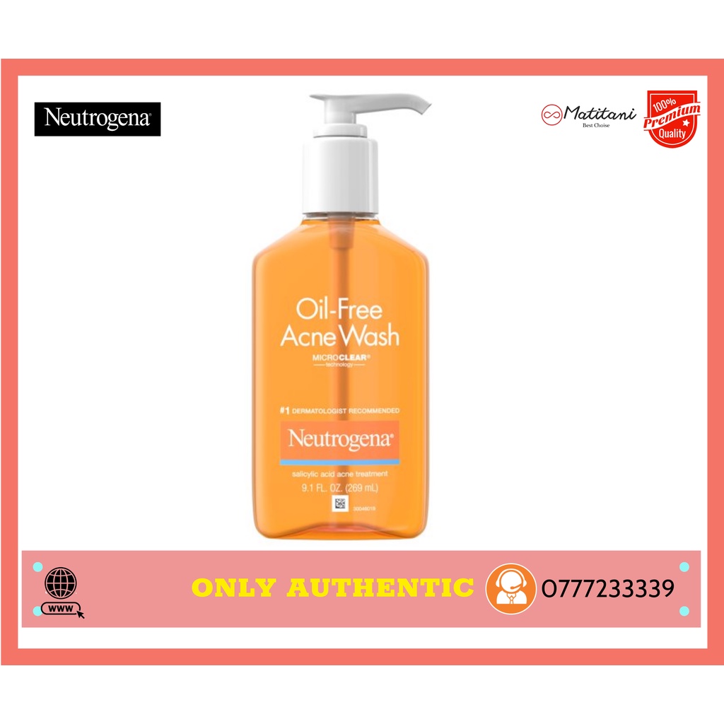 Sữa Rửa Mặt Ngừa Mụn Neutrogena Oil-Free Acne Wash 9.1oz