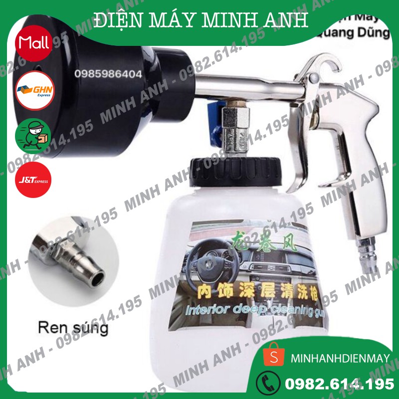 Súng phun tạo bọt tuyết + bình 1 lít để rửa xe Đài loan dùng cho máy nén khí [Hàng Nhập Khẩu Chính Hãng]