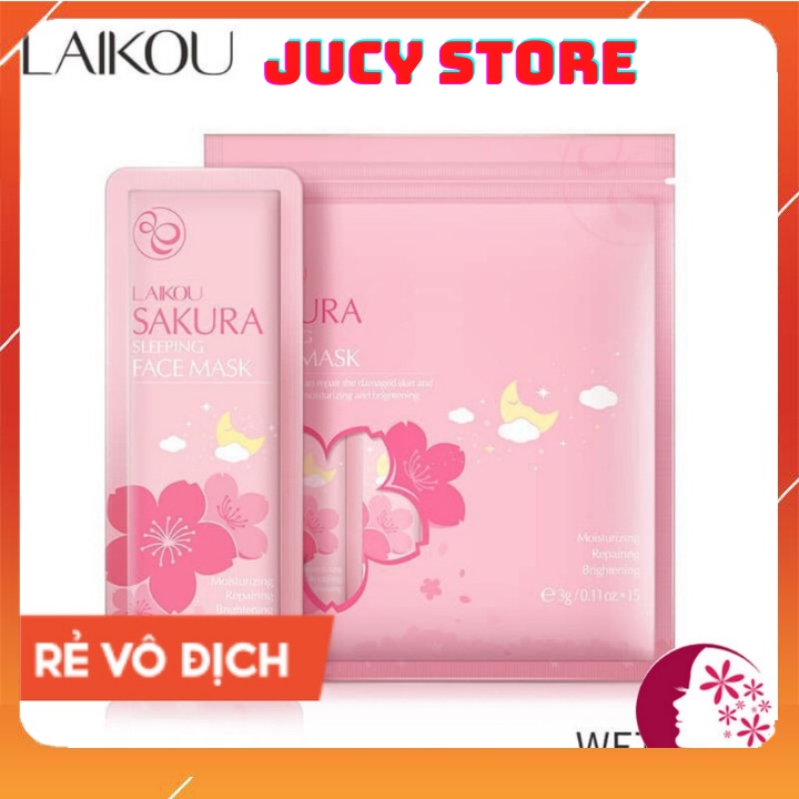 Lẻ 1 miếng mặt Nạ Ngủ Hoa Anh Đào Sakura Laikou Chính Hãng