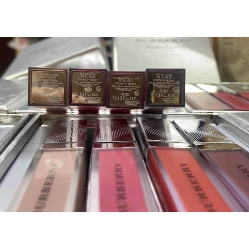 SALE bộ 4 son môi kem Burberry fullbox