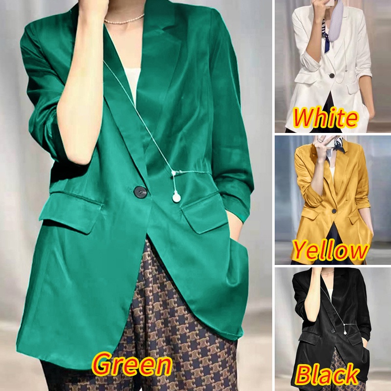 Áo vest ZANZEA màu trơn tay dài phối hàng nút thời trang đường phố Hàn Quốc cho nữ | BigBuy360 - bigbuy360.vn