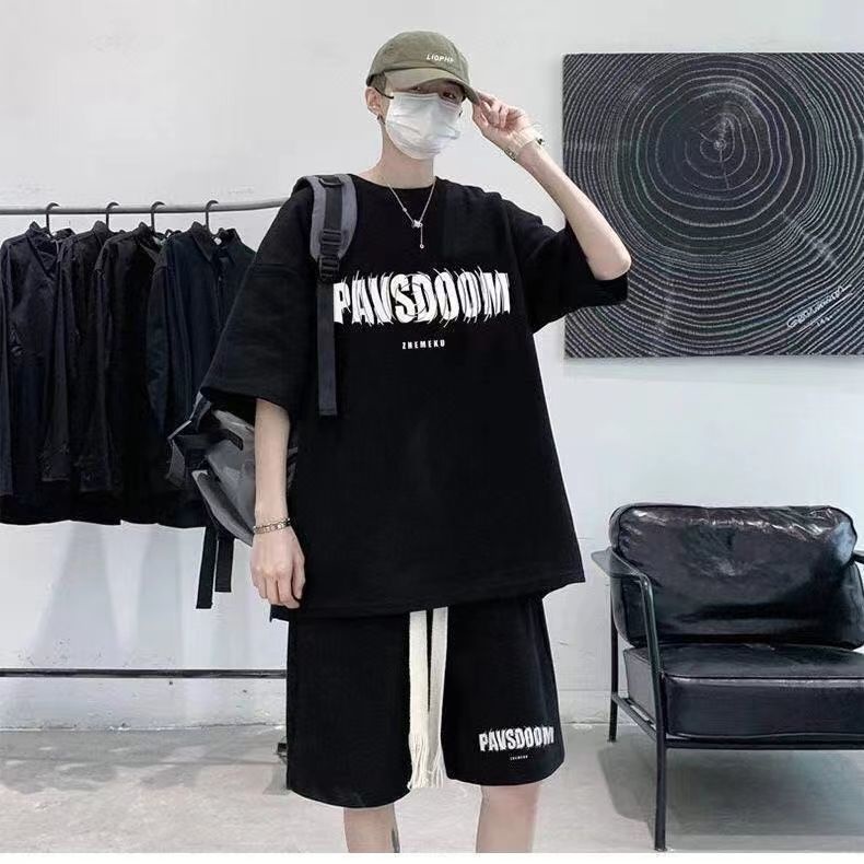 Bộ Đồ Thể Thao Ngắn Tay Dáng Rộng Cỡ Lớn Thời Trang Dành Cho Nam