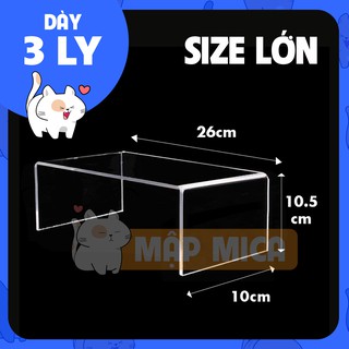Kệ mica trong suốt chữ u - lớn - dày 3 ly