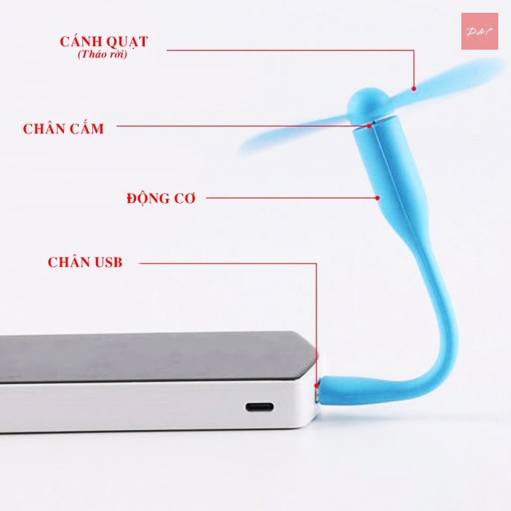 Quạt USB mini 2 cánh có thể tháo rời | BigBuy360 - bigbuy360.vn