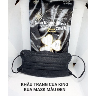 Khẩu trang cua king kua crab mask MÀU ĐEN (set 30 cái)