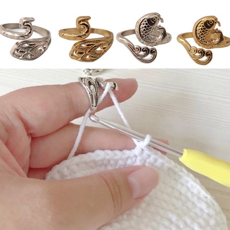 Nhẫn đeo tay kim loại hình chim công