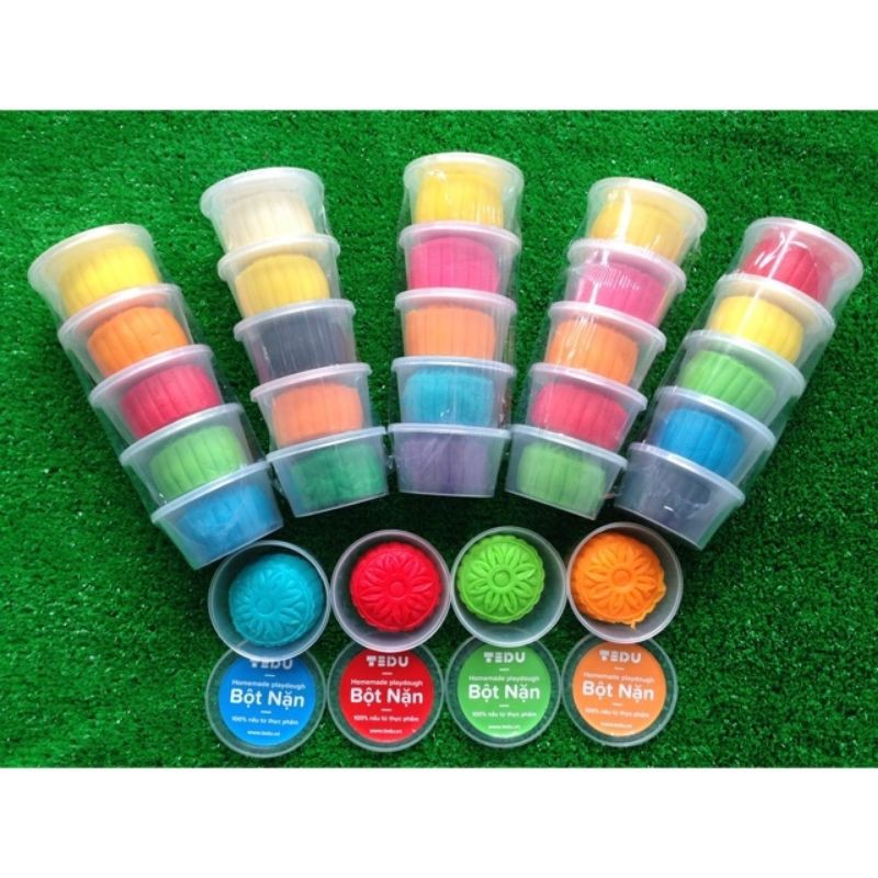 5 hủ đất nặn an toàn cho bé ( tặng kèm khuôn )