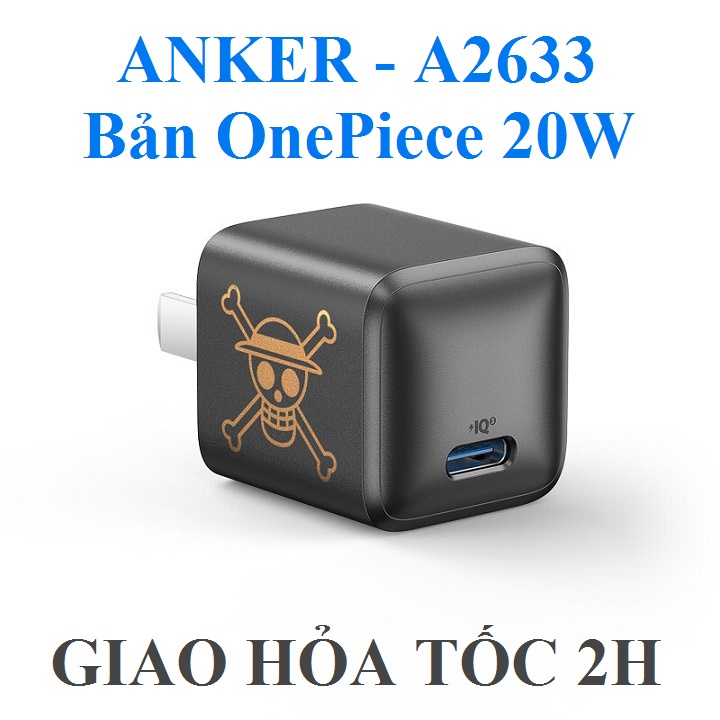 Bộ sạc Anker 20w bản One Piece Luffy PowerPort Nano A2633
