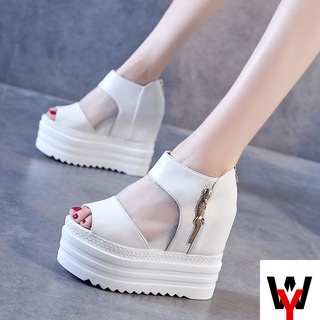 Giày cao gót đế xuồng 12cm phối lưới thời trang mùa hè mới cho nữ