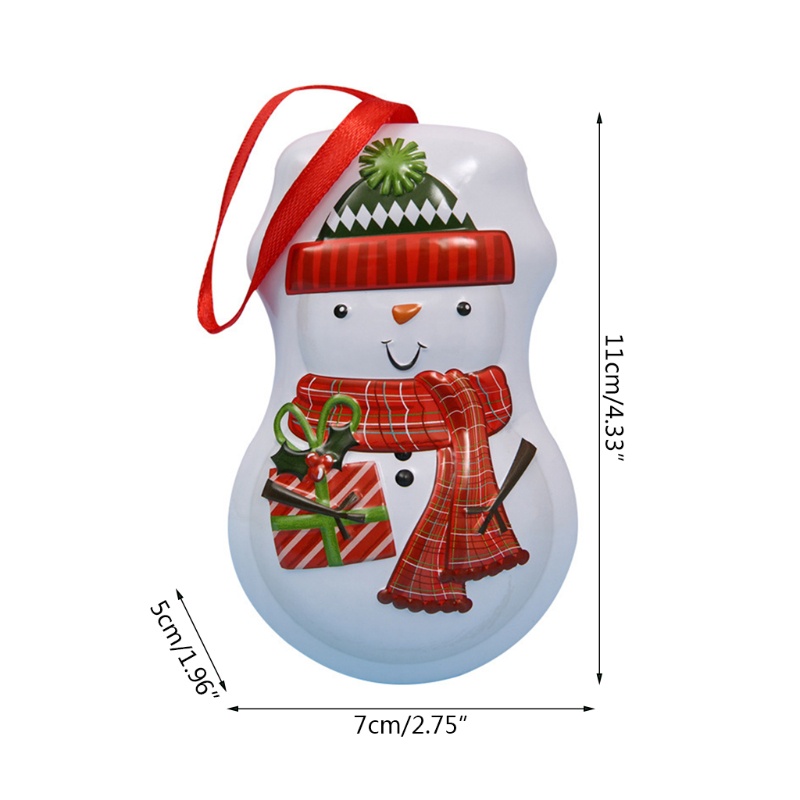 Hộp Sắt Mini Đựng Kẹo Giáng Sinh Dễ Thương