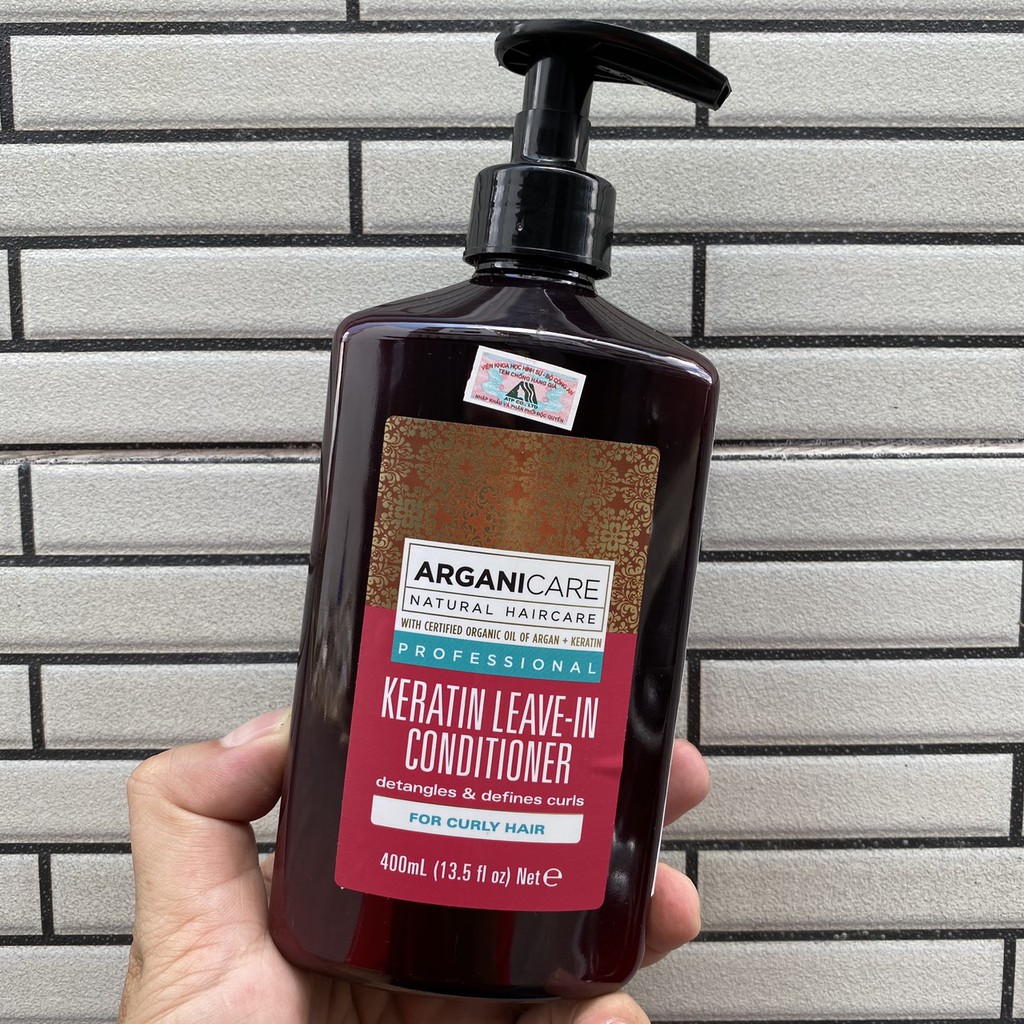 Kem xả khô tạo kiểu tóc ARGANICARE Keratin LEAVE-IN Conditioner 400ml