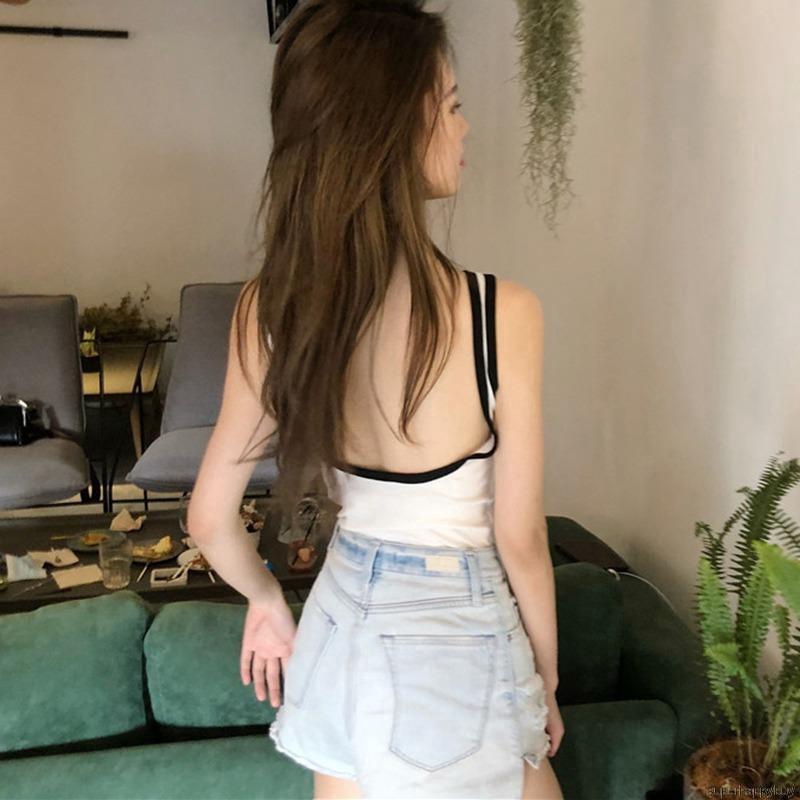 Áo thun sát nách hở lưng quyến rũ dành cho nữ