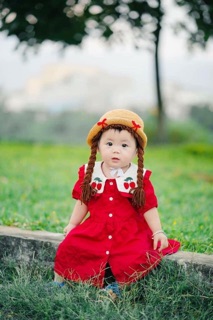 (Dưới 3 tuổi) Mũ tóc giả cho bé gái