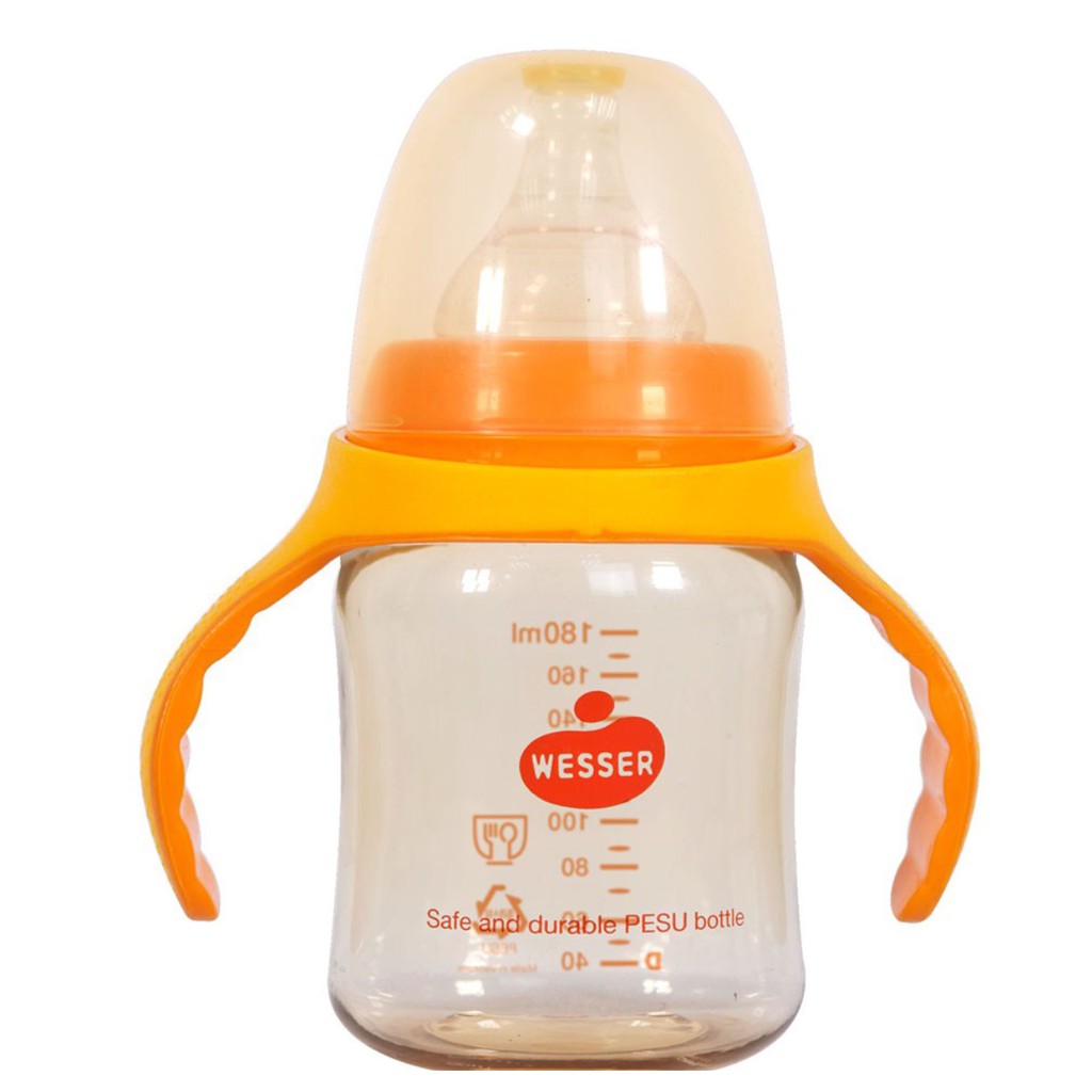 BÌNH SỮA WESSER CỔ RỘNG PESU MẪU MÓI 180ML/ 260ML BPA REE