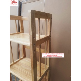 Kệ Sách 5 Tầng - 40cm gỗ cao su