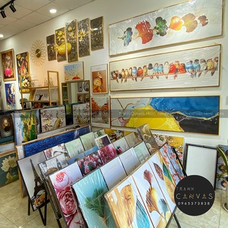 Tranh canvas bộ 3 tấm Bình Hoa