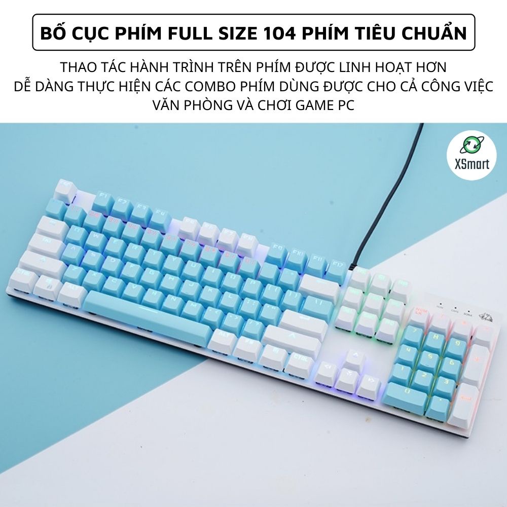 Bàn Phím Cơ Gaming Cao Cấp K1 Có 20 Chế Độ Nháy LED RGB Cực Đẹp, Sử Dụng Trục Cơ Red Switch Gõ Siêu Êm Bản Nâng Cấp 2023