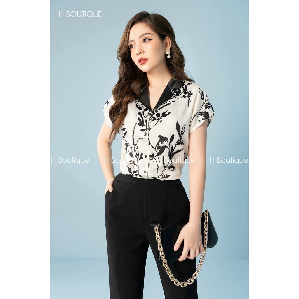 ÁO SƠ MI CỔ VECT CỘC TAY-CÔNG SỞ CHẤT LỤA SATIN MỀM MÁT-HÀNG THIẾT KẾ