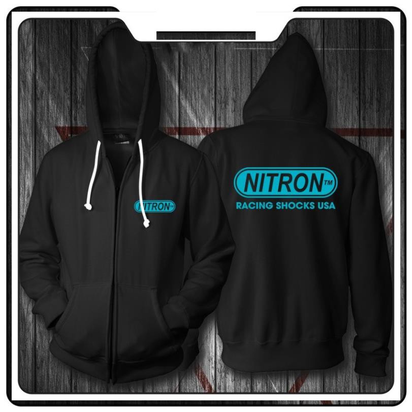 Áo khoác dây kéo unisex racing biker Nitron nam nữ vải da cá cao cấp co giãn 4 chiều, thoáng mát