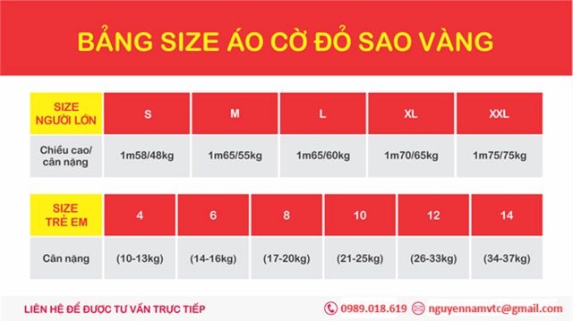 Áo cờ đỏ sao vàng trẻ em Việt Mốt ( Chọn size vô tư và freeship)